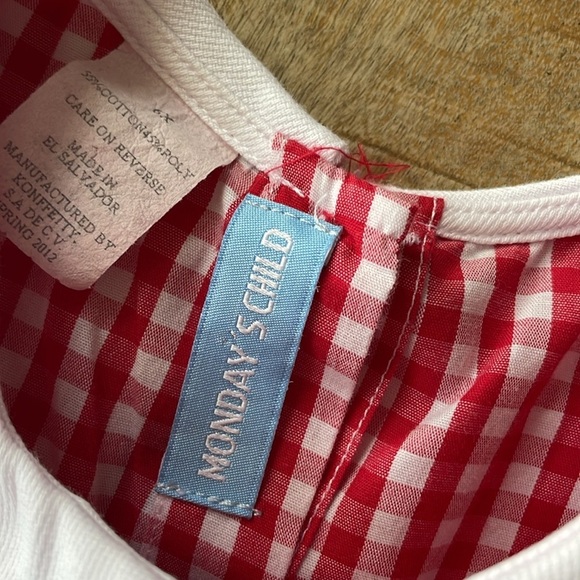 Monday’s Child gingham dress size 6x - Picture 5 of 7